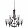 NEW! ALLEN & ROTH Aged Bronze 9-Light Chandelier