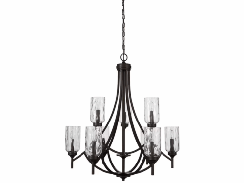 NEW! ALLEN & ROTH Aged Bronze 9-Light Chandelier