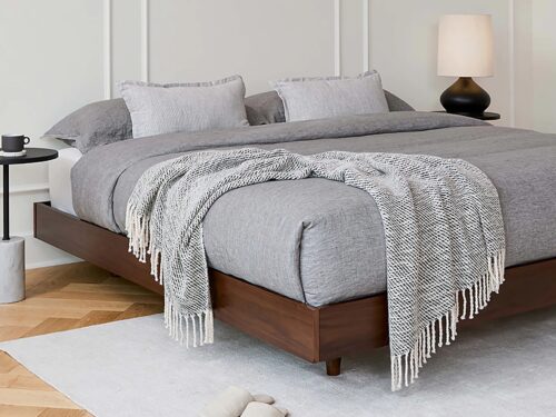 NEW! ARTICLE Basi King Bed Frame - Walnut