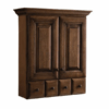 NEW! ALLEN + ROTH Ballantyne Ebony-Glazed Mocha Solid Wood Storage Cabinet