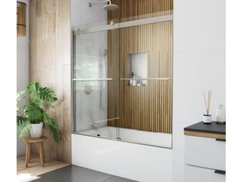 DREAMLINE Sapphire 56-60" Semi-Frameless Bypass Tub Door in Brushed Nickel