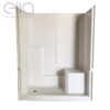 NEW! ELLA BY ELLA'S BUBBLES AcrylX 3-Piece Shower Walls Insert