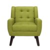 UIXE Green Linen Upholstered Armchair