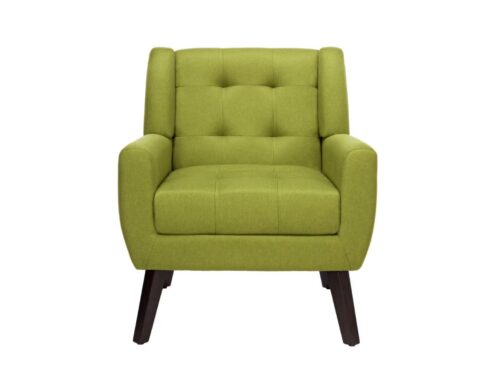 UIXE Green Linen Upholstered Armchair
