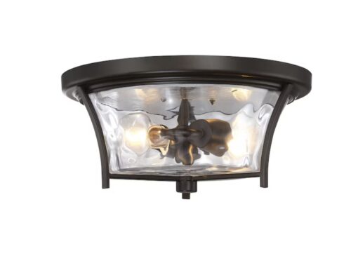 ALLEN + ROTH Latchbury Aged Bronze Flushmount Ceiling Fixture