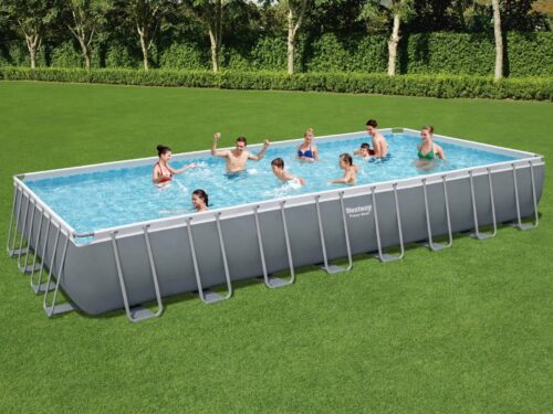 BESTWAY 31' POOL Platinum Series Power Steel Above Ground Pool Set