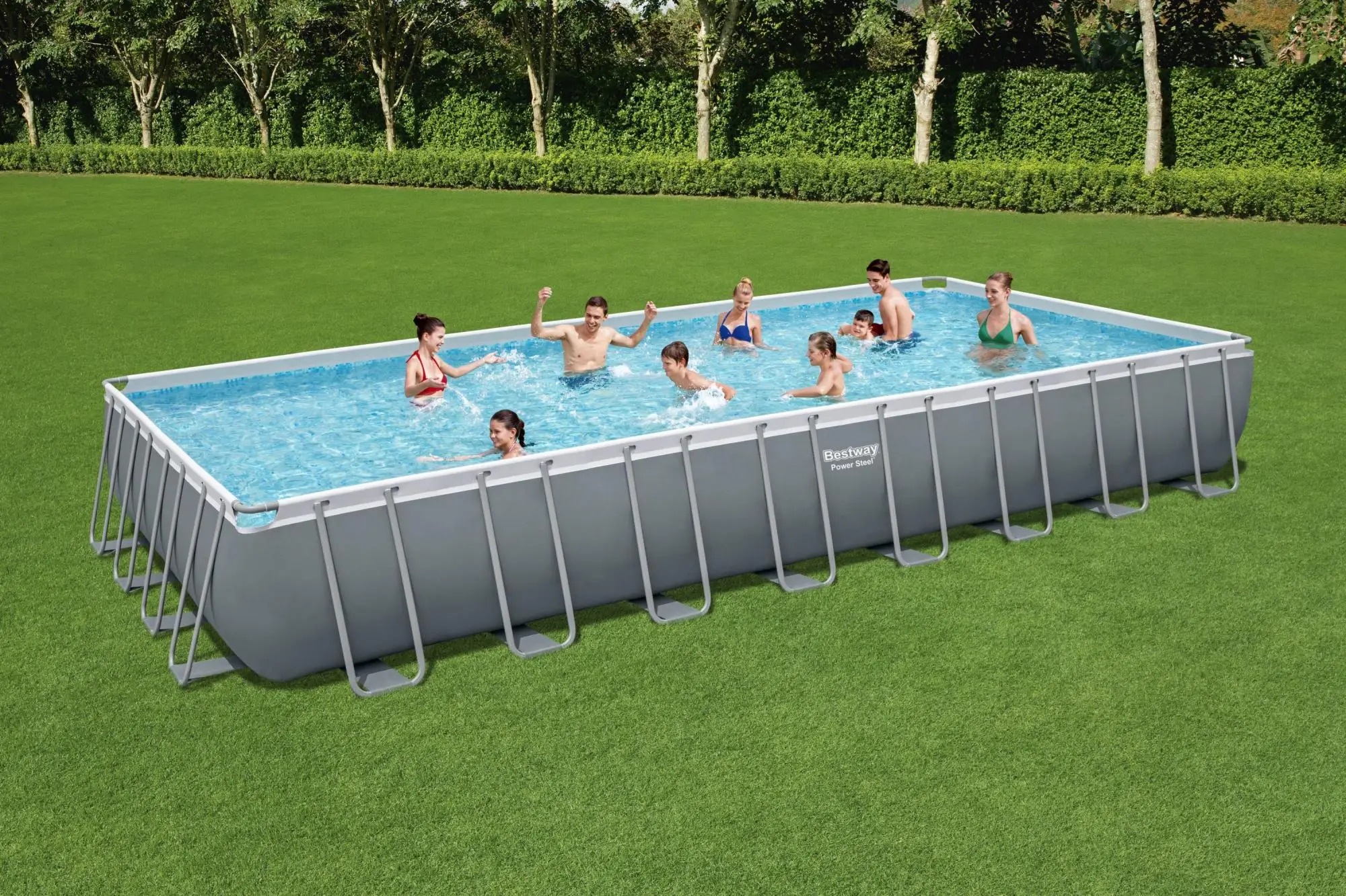 BESTWAY 31′ POOL Platinum Series Power Steel Above Ground Pool Set