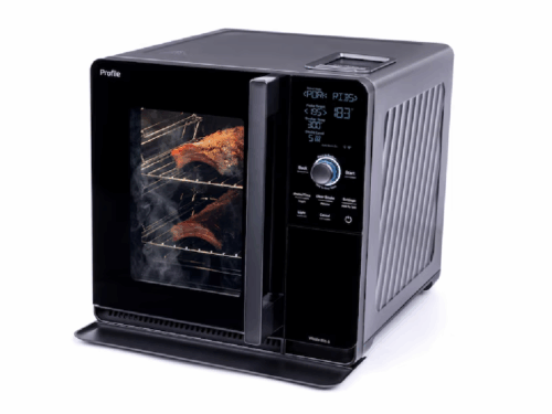 NEW! GE PROFILE Indoor 2.1 CUFT Smart Electric Smoker in Black Model #P9SBAAS6VBB