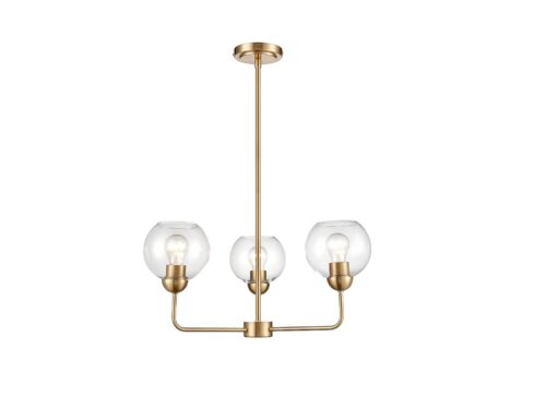 NEW! ORIGIN 21 Soren Modern Gold 3 Orb Chandelier