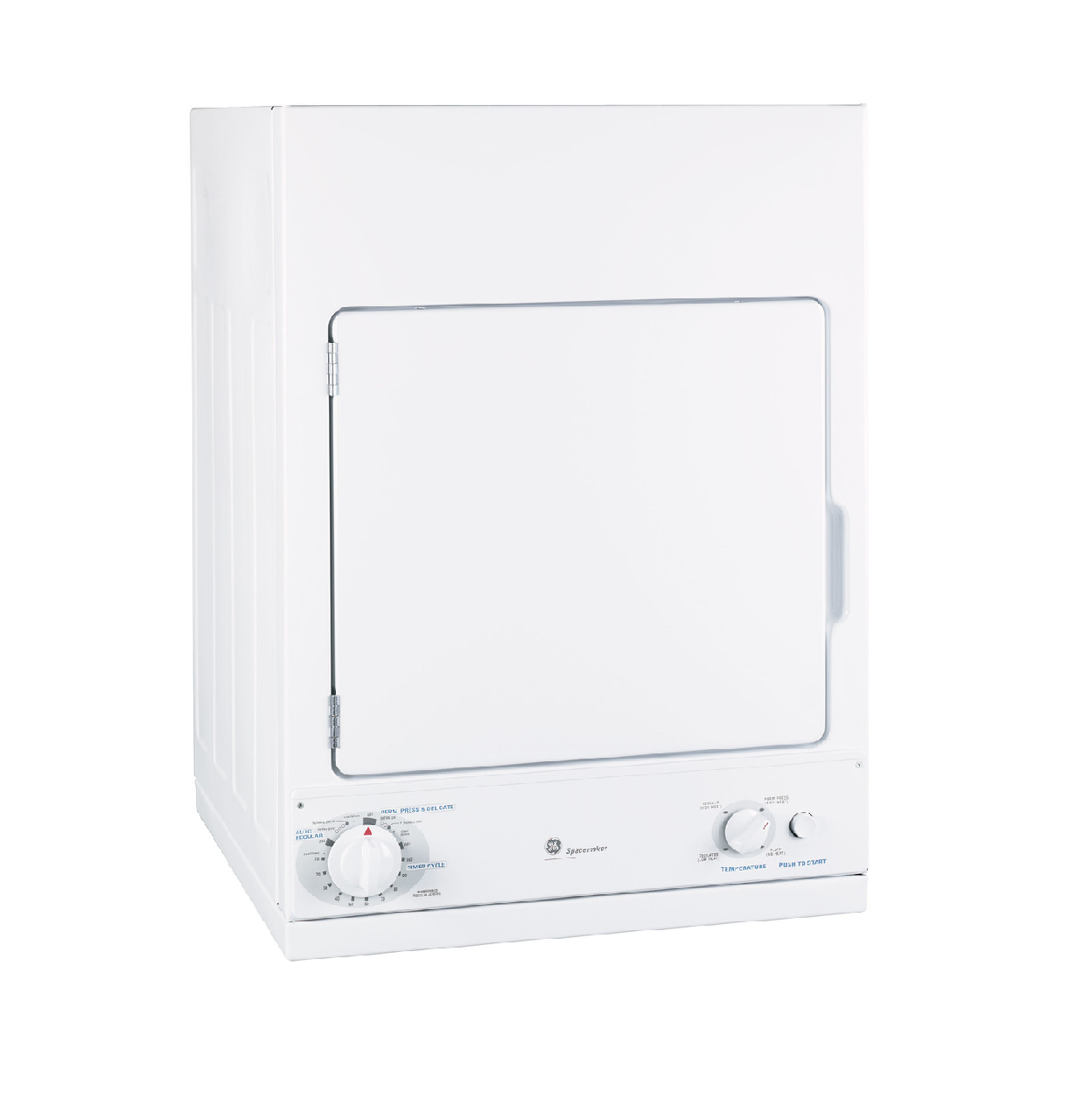 NEW! GE Spacemaker 3.6 CUFT Electric Dryer Model #DSKS433EBWW
