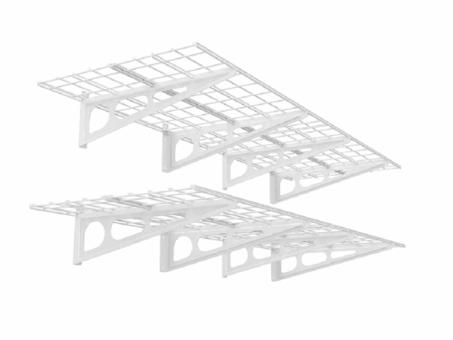 NEW! FLEXIMOUNTS Classic White Metal Wall Shelf Kit