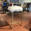 NEW! ABBYSON Zoe Ivory Faux Fur 30 Inch Matte Gold Bar Stool _Auburn MD-P165833V