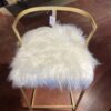 NEW! ABBYSON Zoe Ivory Faux Fur 30 Inch Matte Gold Bar Stool _Auburn MD-P165833V