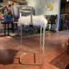 NEW! ABBYSON Zoe Ivory Faux Fur 30 Inch Matte Gold Bar Stool _Auburn MD-P165833V