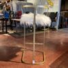 NEW! ABBYSON Zoe Ivory Faux Fur 30 Inch Matte Gold Bar Stool _Auburn MD-P165833V