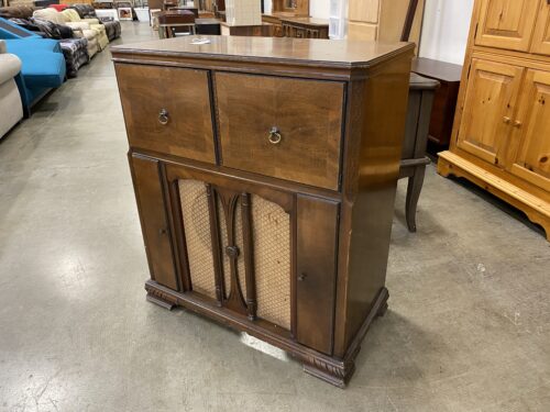 ZENITH  Antique Turntable Console with Vinyl Storage