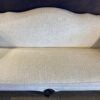 Clean White Parlor Couch w/ Dark Wood Legs