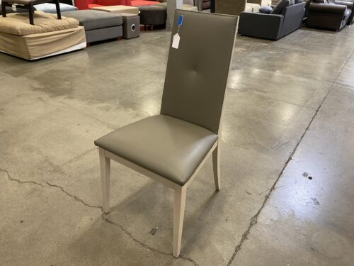 TIVOLI  Made in Italy Set of 4 Grey Leather Dining Chair