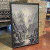 Misty Village Greyscale Original Oil Painting