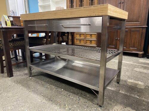 IKEA Rimforsa Wood & Metal Kitchen Island/Work Bench