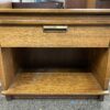 LANE Pair of Vintage Medium Stained Open Nightstands