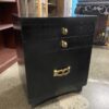Black Nightstand w/ Unique Gold Accents