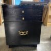 Black Nightstand w/ Unique Gold Accents
