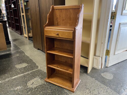 Solid Wooden Small Single Drawer Shelving Unit
