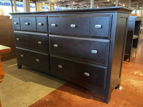 Midnight Black 6-Drawer Doublewide Dresser