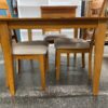 BASSETT Wooden Dining Set w/ 4 Chairs & Leaf