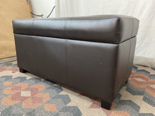 Dark Brown Rectangular Storage Ottoman
