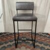 CHARLESTON FORGE Set of 4 Grey & Black Modern Barstools