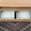 Blonde Rolling 2-Drawer Console Table