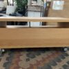 Blonde Rolling 2-Drawer Console Table
