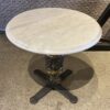 2Pc. Round Marble & Metal Base Accent Table