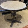 2Pc. Round Marble & Metal Base Accent Table