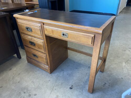 YOUNG-HINKLE Vintage Wood Office Desk with 4 Drawers