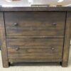 Dark Distressed Rustic Wooden Filing Cabinet