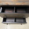 Dark Distressed Rustic Wooden Filing Cabinet
