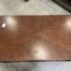 Dark Stain Wood Large Coffee Table with Lower Shelf