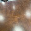 Dark Stain Wood Large Coffee Table with Lower Shelf