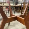 Glass Top Dining Table with Wood Base