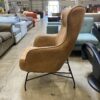 WALLACE & BAY Graham Brown Leather Accent Chair