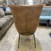 WALLACE & BAY Graham Brown Leather Accent Chair