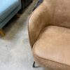 WALLACE & BAY Graham Brown Leather Accent Chair