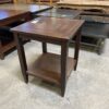 Wood Geometric Pattern Nightstand