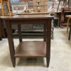 Wood Geometric Pattern Nightstand