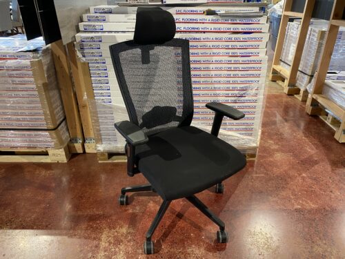 Mesh Back Office Chair w/ Adjustable Arms & Headrest