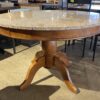 Round Granite Top Pedestal Dining Table