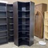 Black Curved 6-Shelf Corner Bookcase